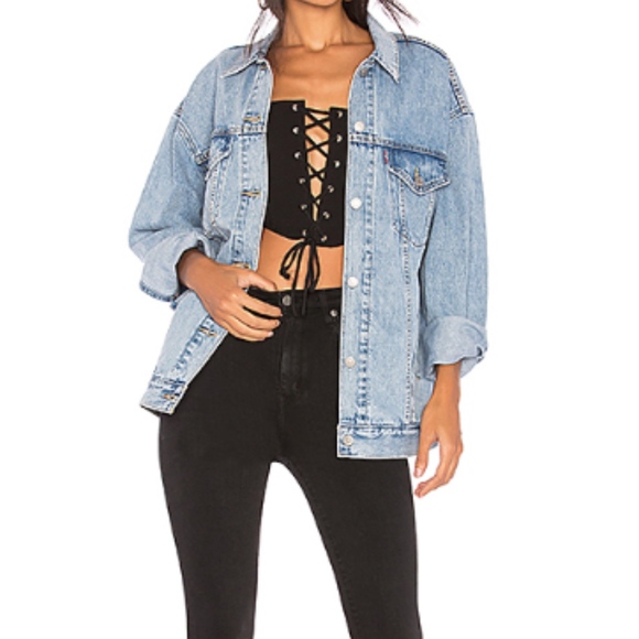 baggy black jean jacket